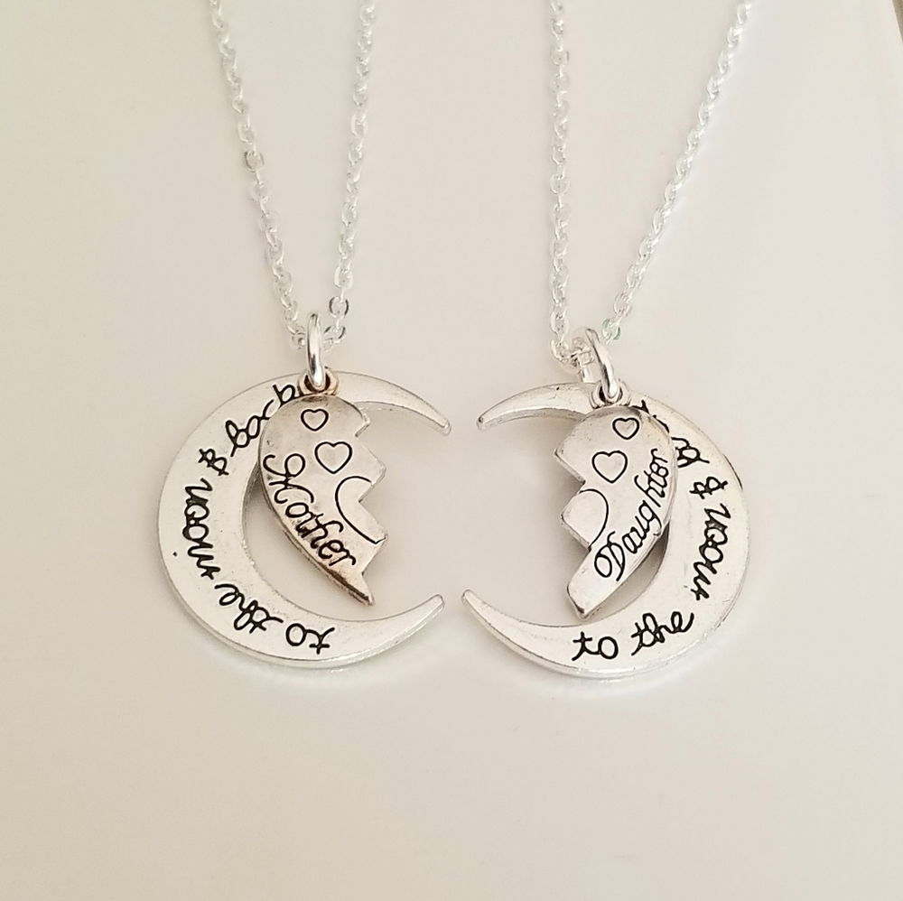 Mom Daughter Necklace Set Mom Gift Daughter Gift - Picture 6 of 6